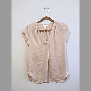 H&M Short Sleeve Blouse Blush